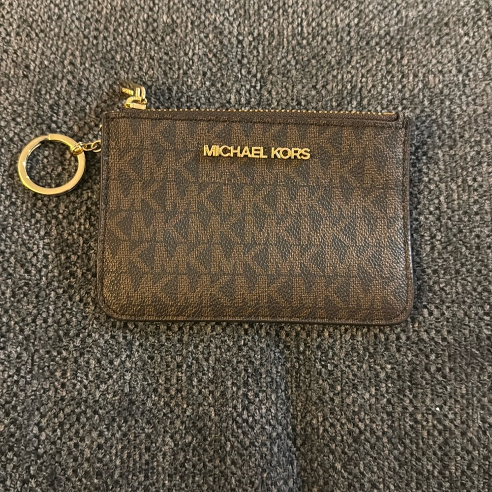 AUTHENTIC: Michael Kors Brown ID and Card Carrier Mini